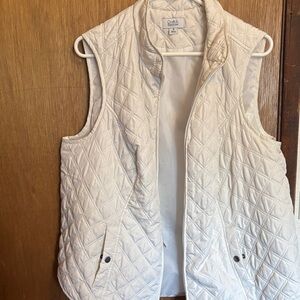 Croft & Barrow Quilted Cream Vest